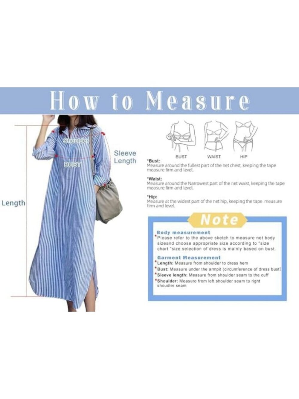 Casual Long Sleeve V-Neck Striped Maxi Dress with Pockets - Loose Cotton Shift - Picture 7 of 7